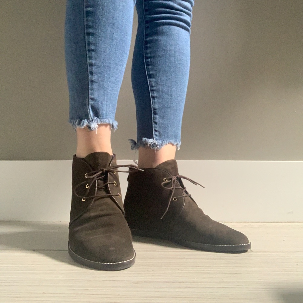 Suede Stuart Weitzman ankle booties